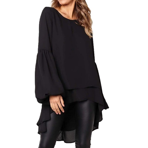 MISSLOOK Tops - Misslook Women’s Lantern Asymmetrical Top Size 2XL